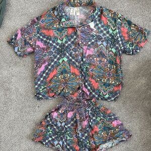 Jessica Simpson Multicolor Paisley Swim Coverup